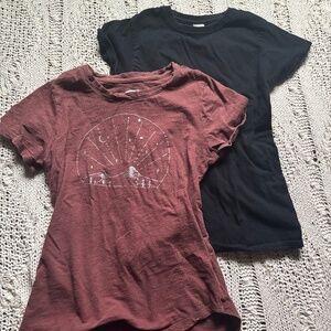 2 pc pack basic tee lot tshirt moon sun black red bundle deal bogo shirts